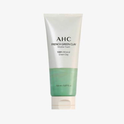 Мицеллярная пенка для умывания с зелёной глиной AHC French Green Clay Micellar Foam 150 мл