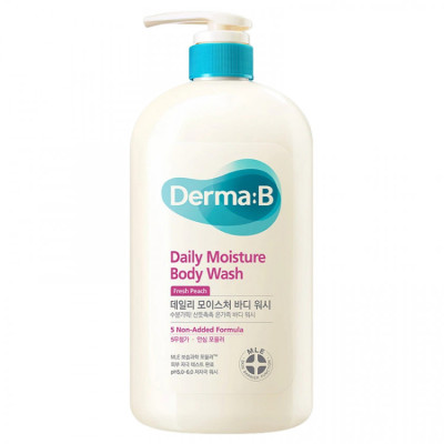 Ламеллярный крем-гель для душа Derma:B Daily Moisture Body Wash Fresh Peach 1000ml