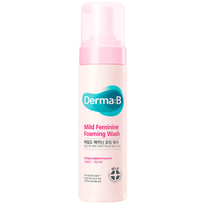 Слабокислотная очищающая пенка для интимной гигиены Derma:B Mild Feminine Foaming Wash 200 мл