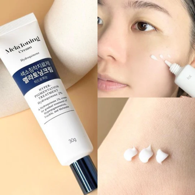Осветляющий крем с гидрохиноном 2% против пигментации Dong-A Pharm Mela Toning Cream 30 ml