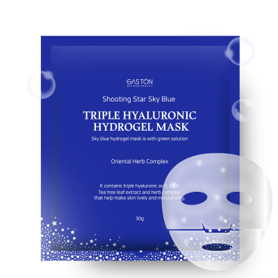 Экстра-увлажняющая гидрогелевая маска для лица Gaston Shooting Star Sky Blue Triple Hyaluronic Hydrogel Mask 
