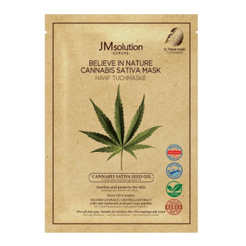 Веганская маска с маслом конопли JMsolution Europe Believe In Nature Cannabis Sativa Seed Oil Mask