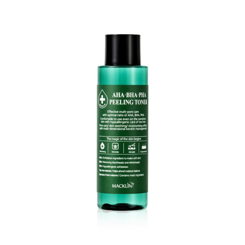 Пилинг тонер с кислотами MACKLIN AHA BHA PHA Peeling Toner 150ml