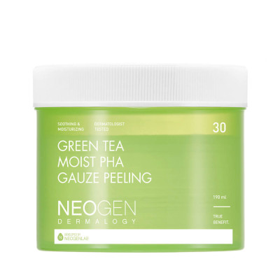Пилинг-пэды с зеленым чаем Neogen Dermalogy Green Tea Moist PHA Gauze Peeling
