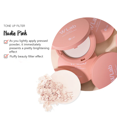 Компактная пудра для лица W.Lab W-Airfit Cover Powder Pact (Nudie Pink), 12 г