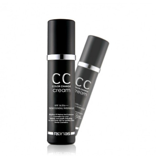 Ronas CC Color Change Cream SPF38 PA+++  СС крем подстраивающийся под цвет кожи 50 мл