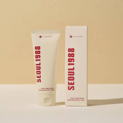 Восстанавливающий крем с 93% муцина улитки и экстрактом риса K-SECRET SEOUL 1988 Cream : Snail Mucin 93% + Rice 100 мл